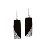 AE-1209-SHB Sterling Silver Earring With Black Shell Jewelry Bali Designs Inc